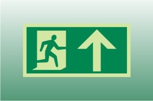 Photoluminescent Exit Sign Up - Fire Safety Signs